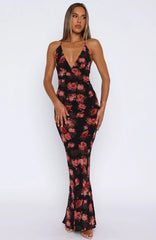 Put You First Maxi Dress Terracotta Floral