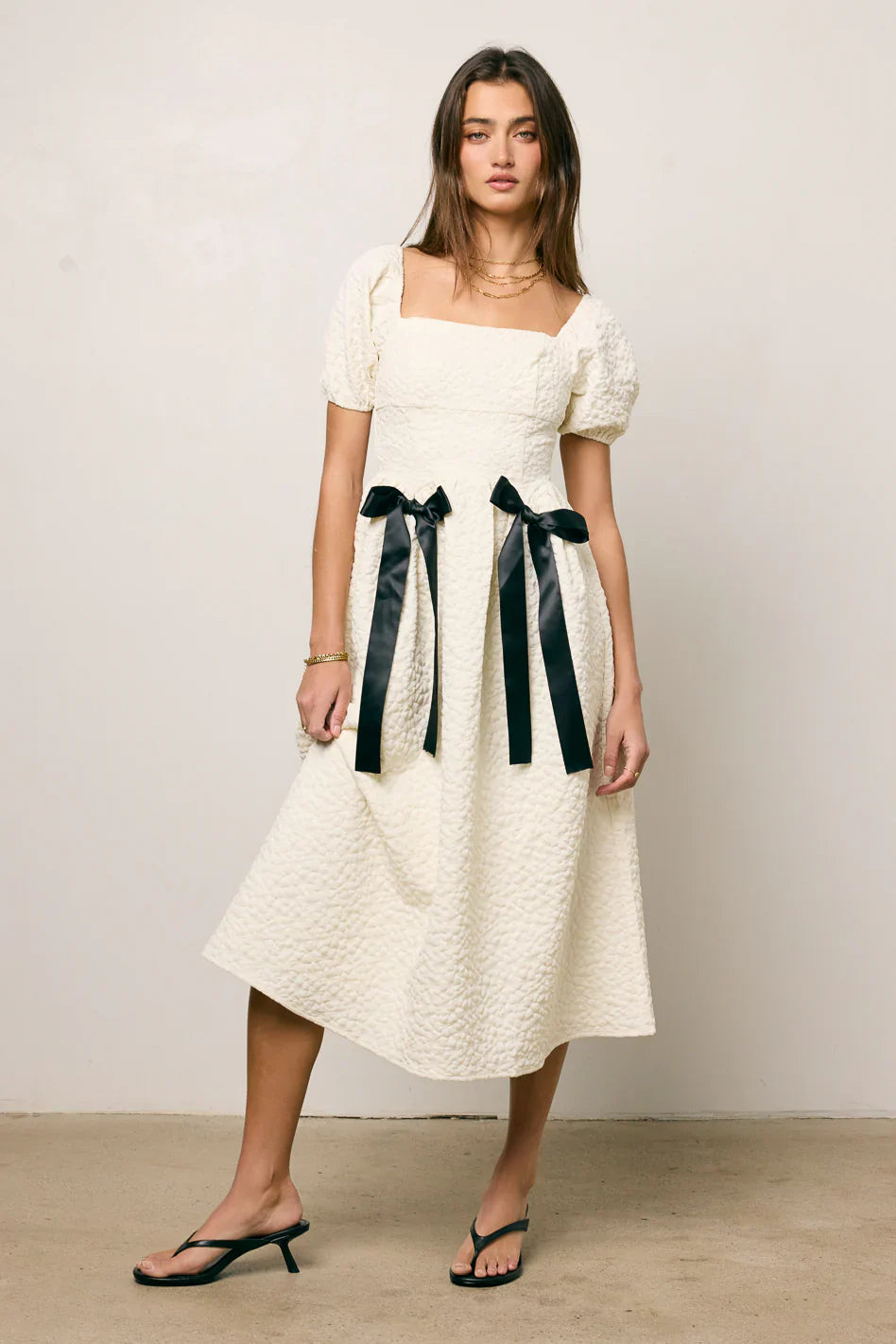 Nova Textured Midi Dress