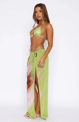 Paradise Palms Maxi Skirt Citrus Bloom