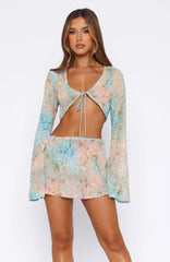 Aura Wave Mini Skirt Seaside Mottle