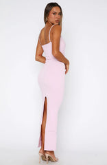 Break It Off Maxi Dress Baby Pink